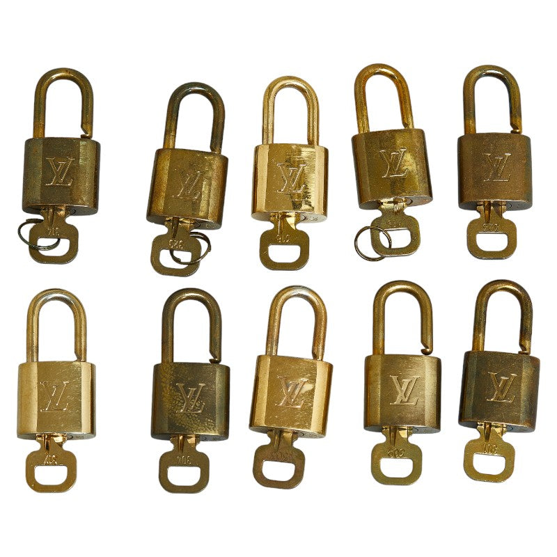 Louis Vuitton Nanjing lock padlock key 10 points set gold mecky ladies LOUIS VUITTON
