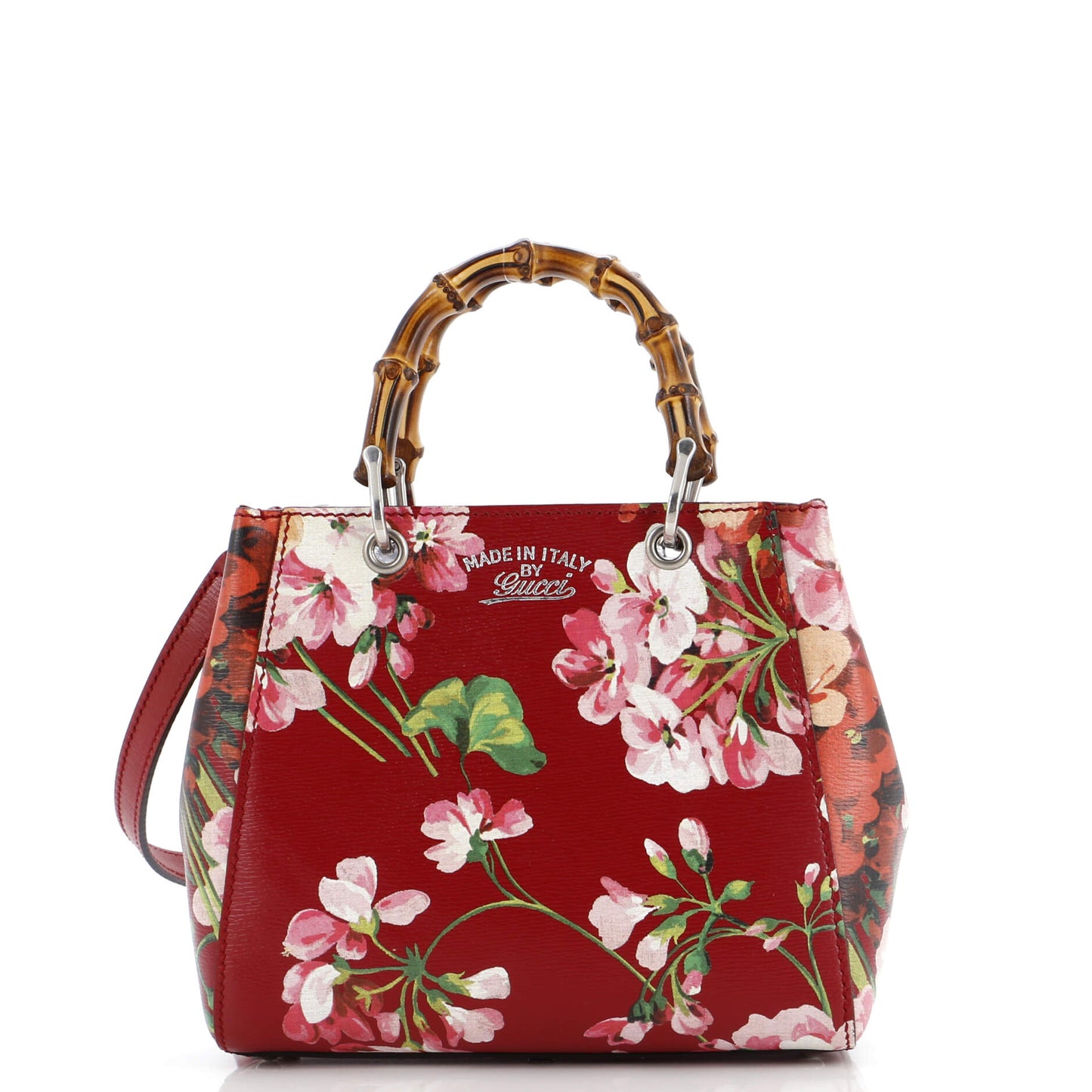 Luxury Gucci Trending 2025 Bamboo Shopper Tote Blooms Print Leather Mini
