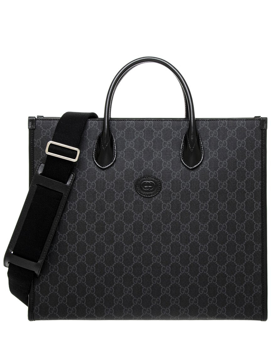 Luxury Gucci Trending 2025 Interlocking G Medium Canvas Tote