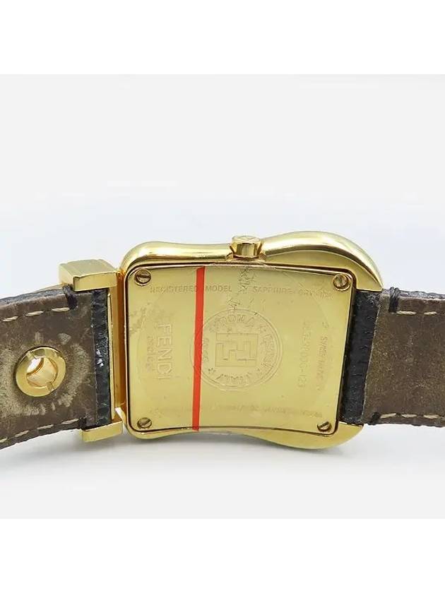 Luxury Fendi 3800G B N 3P diamond gold plated mother of pearl leather band unisex watch