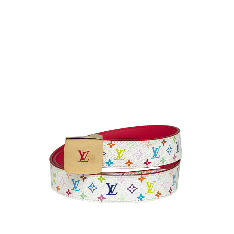 Louis Vuitton Multicolor Sandwich Cut Belt 85/34 M9682 Bronze Gold PVC Leather  Louis Vuitton