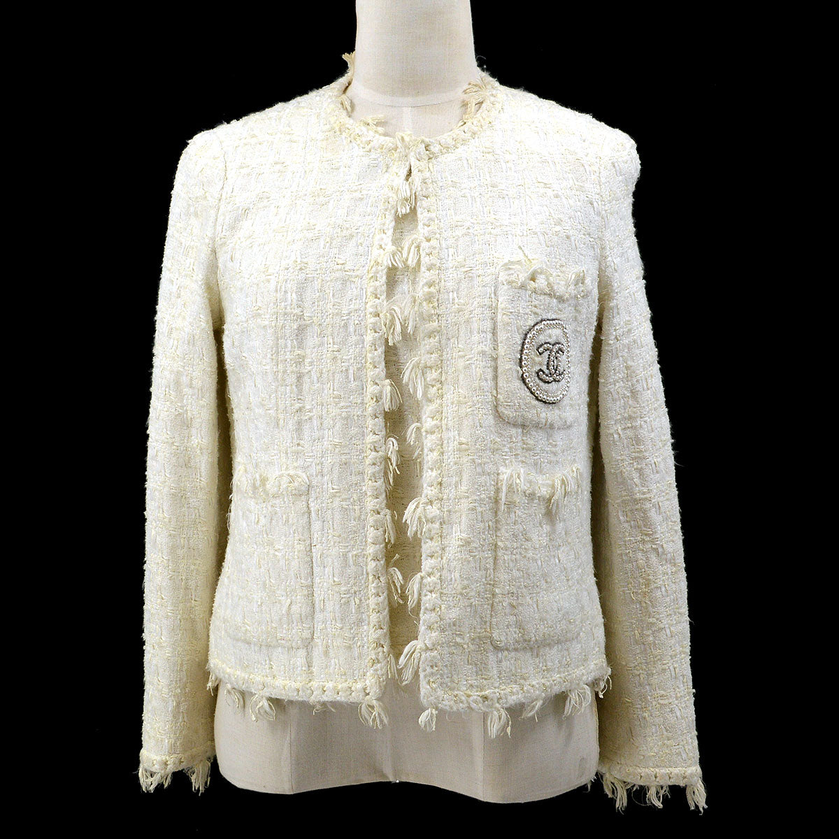 Luxury Chanel Cruise 2005 tweed open-front jacket & sleeveless top set  #34