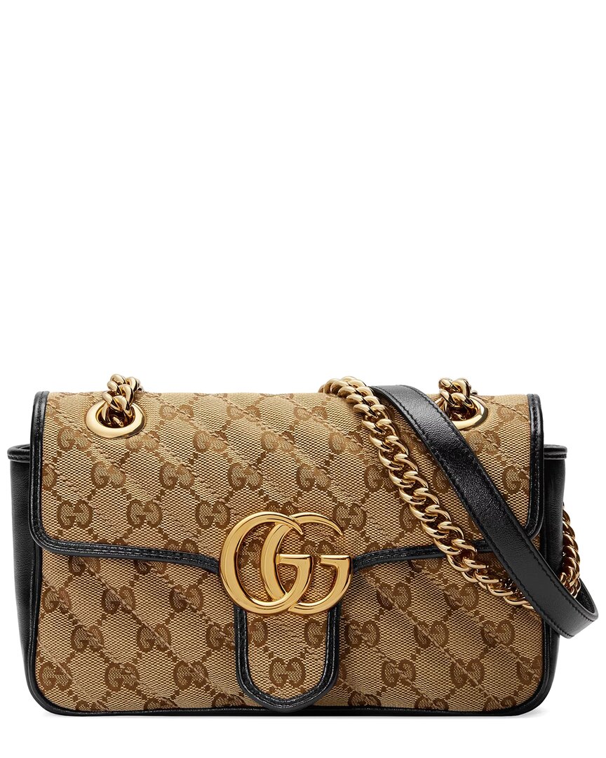 Luxury Gucci Trending 2025 Marmont Mini GG Canvas & Leather Shoulder Bag