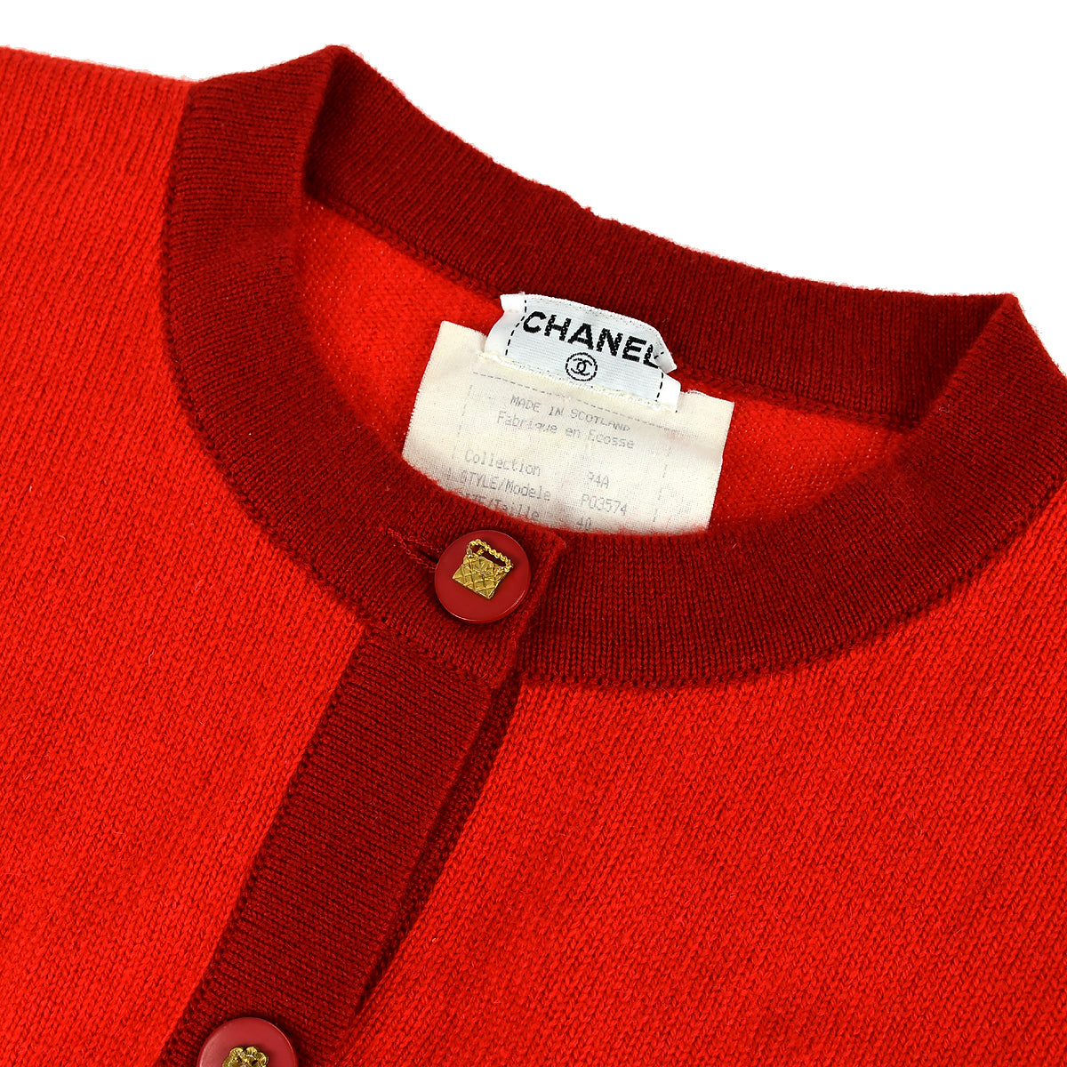 Luxury Chanel Fall 1994 cashmere cardigan set