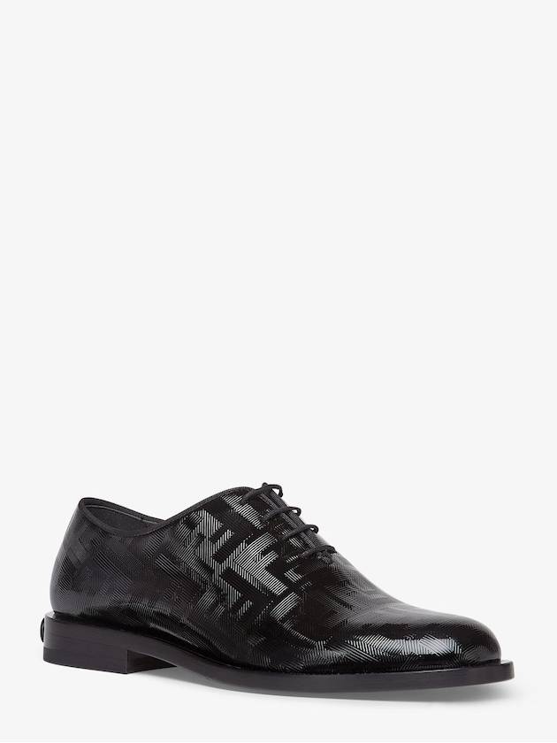 Luxury Fendi Patent Leather Lace Up Derby Black