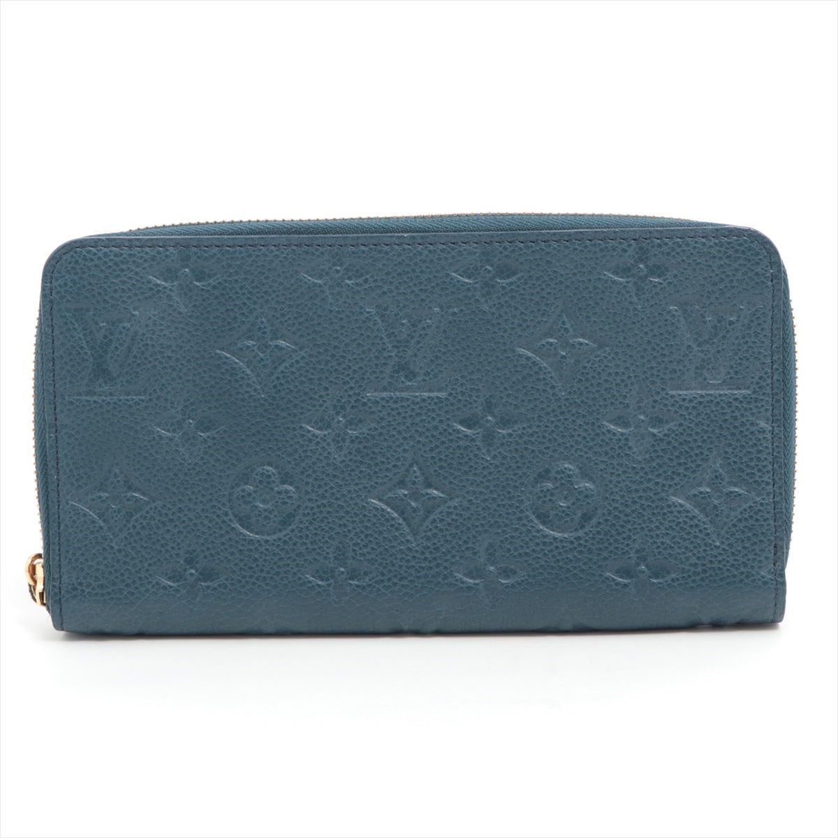 Louis Vuitton Monogram Amplant Portfolio Scretron M60487 Blue Round  Wallet