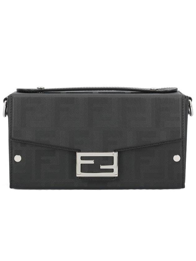 Luxury Fendi Baguette Soft Trunk Cross Bag Black