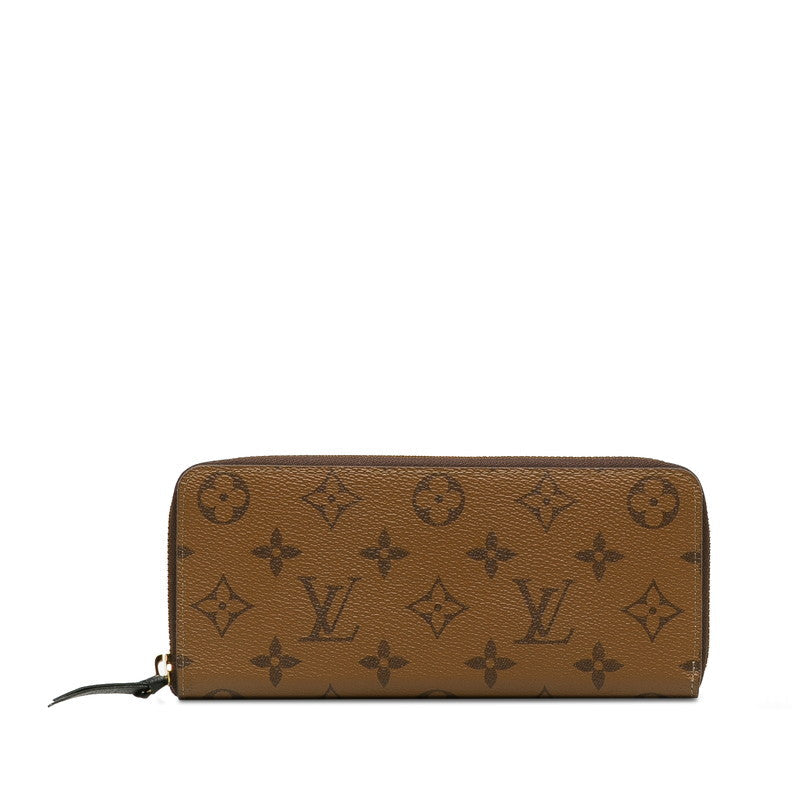 Louis Vuitton Monogram Reverse Portfolio Clemence Long Wallet M82336 Brown PVC Leather  Louis Vuitton