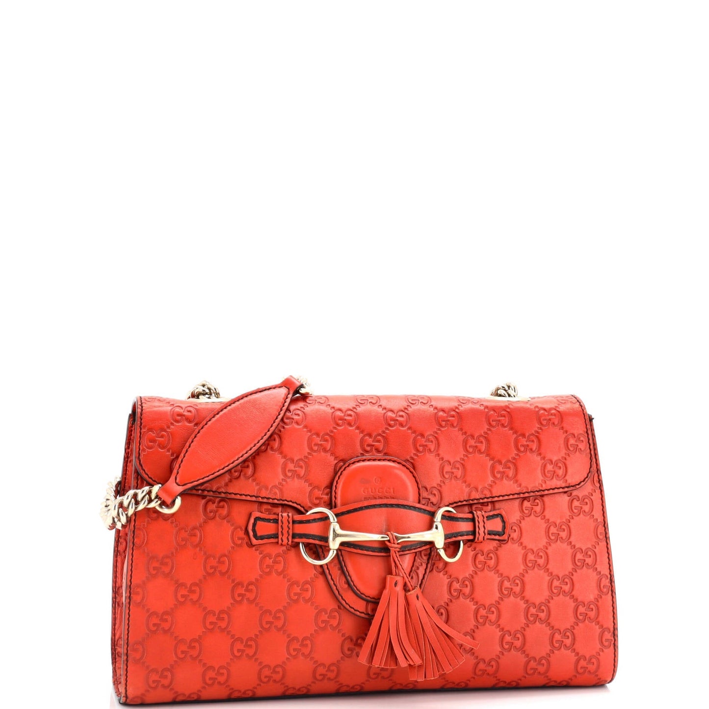 Emily Chain Flap Bag Guccissima Leather Medium