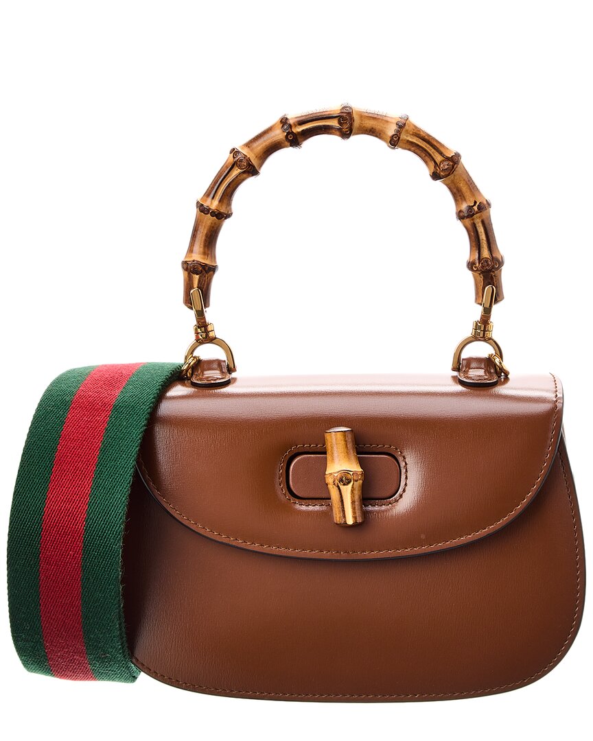 Luxury Gucci Trending 2025 Bamboo 1947 Small Leather Shoulder Bag