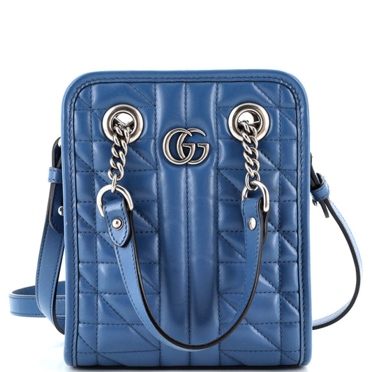 Luxury Gucci Trending 2025 GG Marmont Handle Crossbody Bag Matelasse Leather Mini