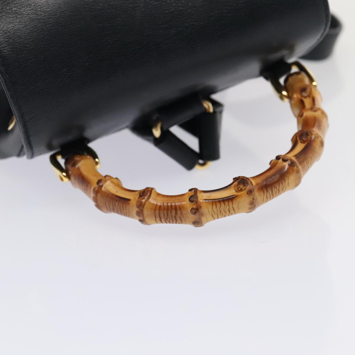 Gucci Bamboo  Leather Backpack Bag ()
