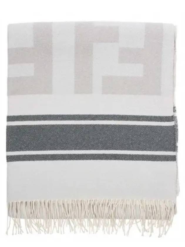 Luxury Fendi Cotton Beach Muffler White