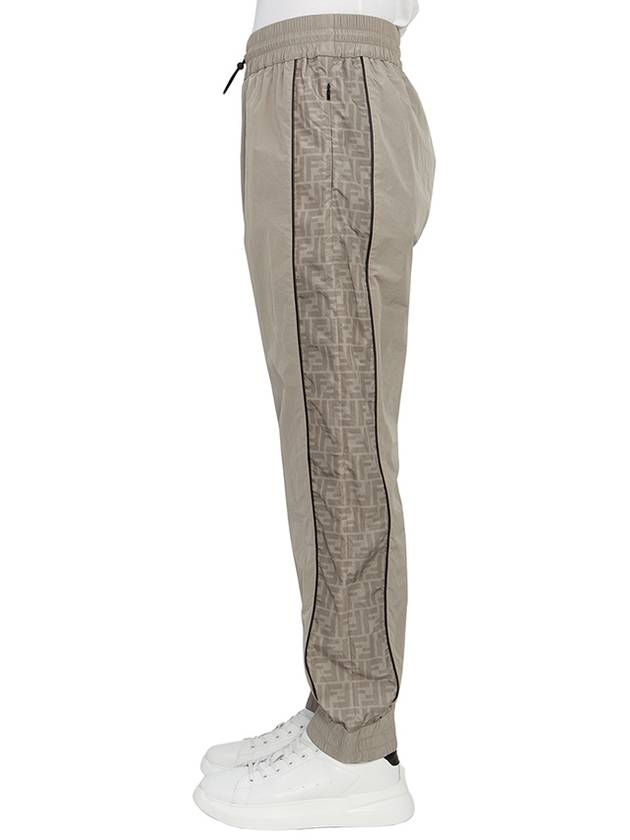 Luxury Fendi Men's Plain Logo Track Pants Grey