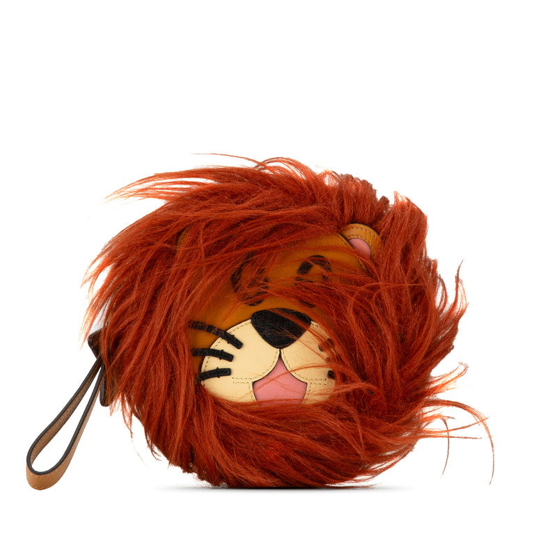 Luxury Gucci Trending 2025 Corduroy Leather Faux Fur Lion Handbag