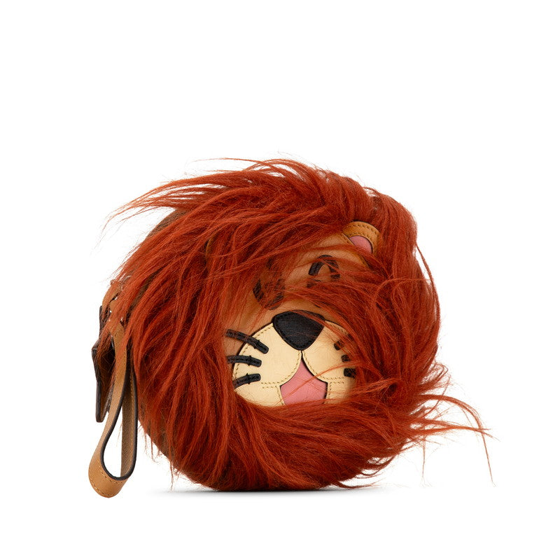 Luxury Gucci Trending 2025 Corduroy Leather Faux Fur Lion Handbag
