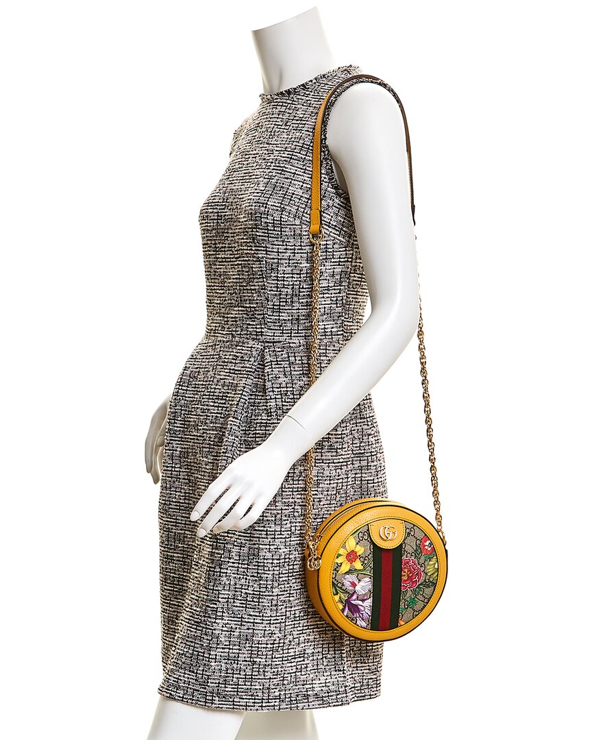 Gucci Ophidia Small GG Flora Canvas & Leather Shoulder Bag
