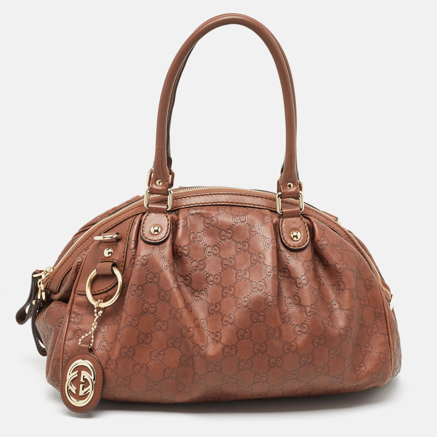 Luxury Gucci Trending 2025 Brown Luxury Gucci Trending 2025ssima Leather Medium Sukey Satchel