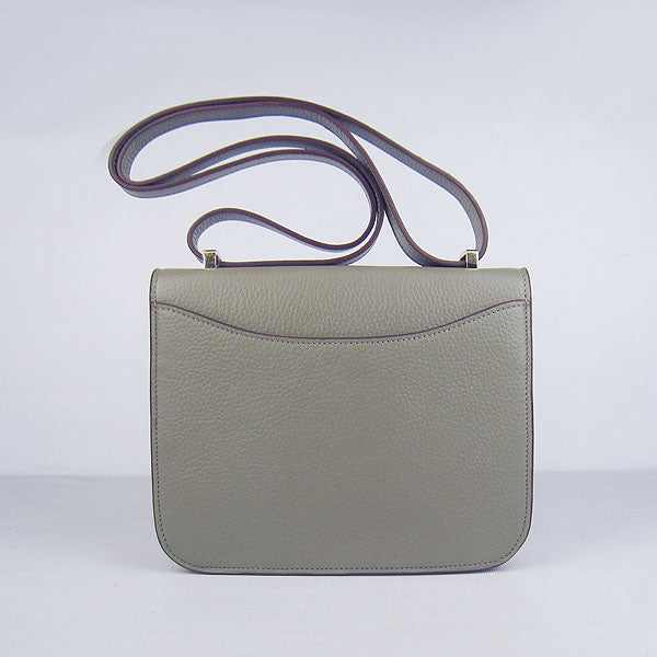 Luxury Hermes Constance Cowskin Leather Bag H017 Khaki golden