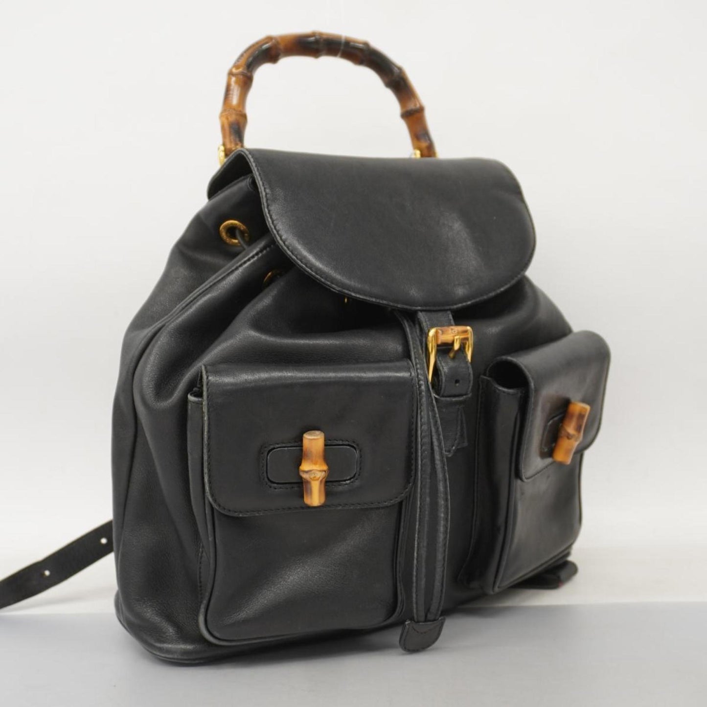 Luxury Gucci Trending 2025 Bamboo  Leather Backpack Bag ()