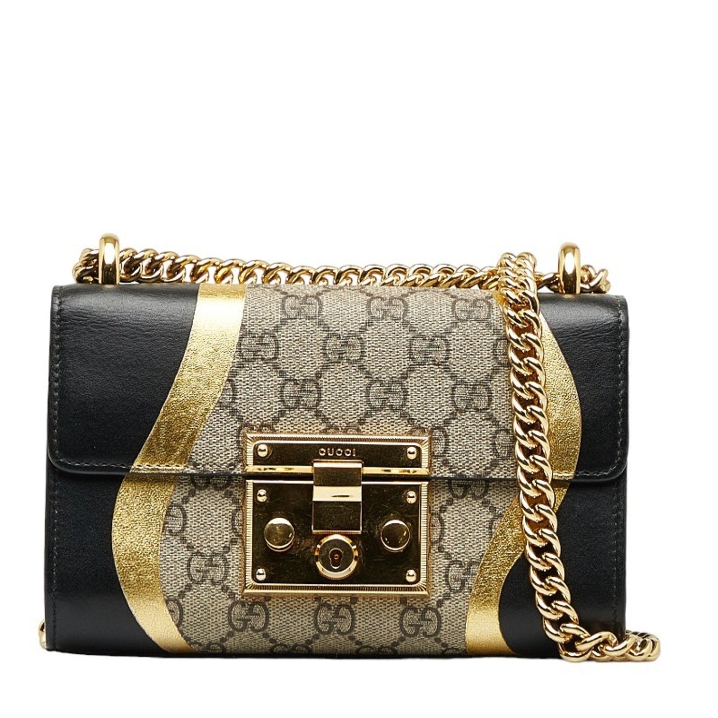 Luxury Gucci Trending 2025 Padlock  Canvas Shoulder Bag ()