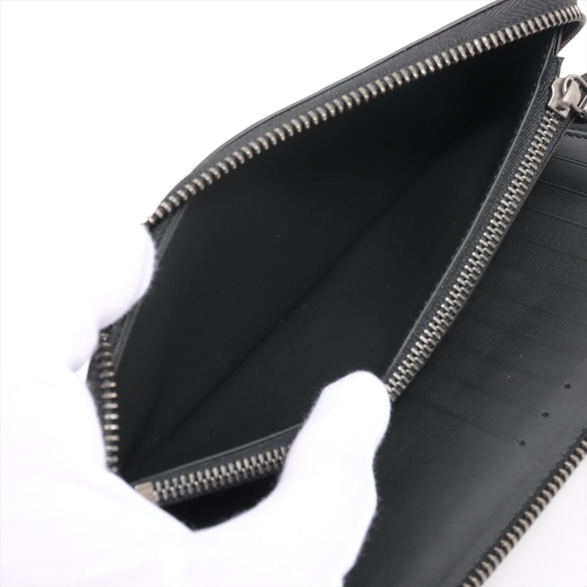 Louis Vuitton Damianfinie Zippy Wallet Vertical N63548 Black Round Zippe Wallet