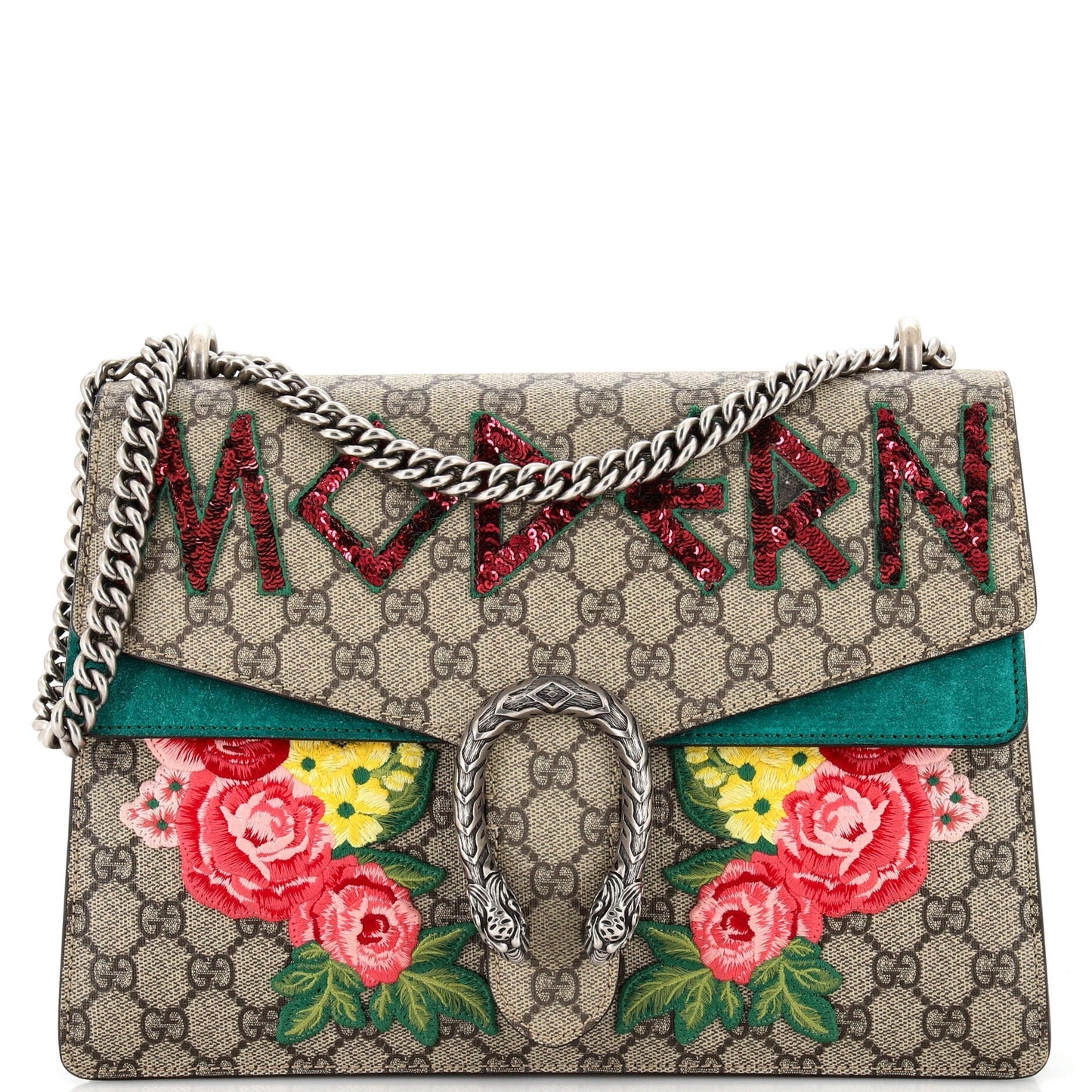 Luxury Gucci Trending 2025 Dionysus Bag Embroidered GG Coated Canvas Medium
