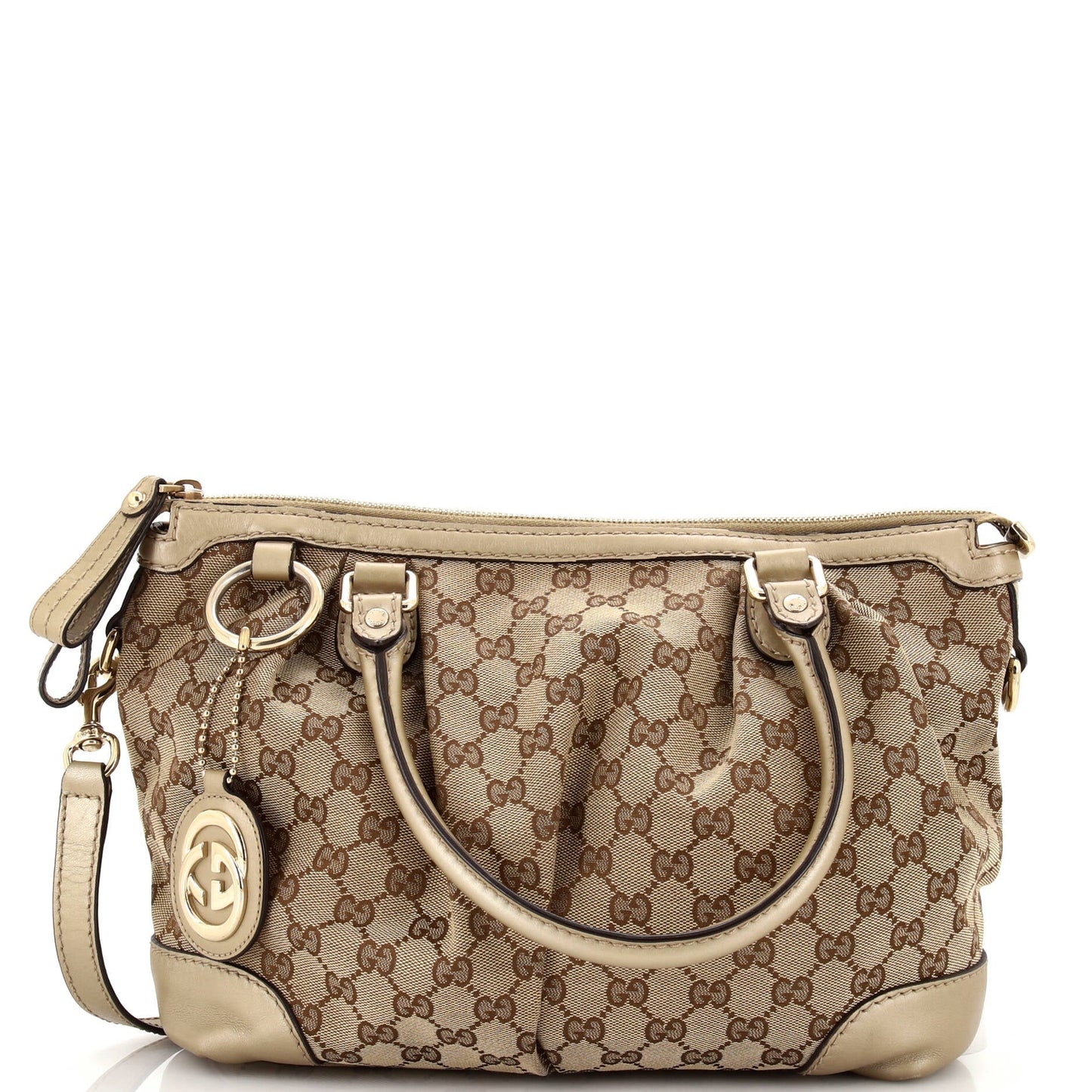 Luxury Gucci Trending 2025 Sukey Top Handle Satchel GG Canvas Medium