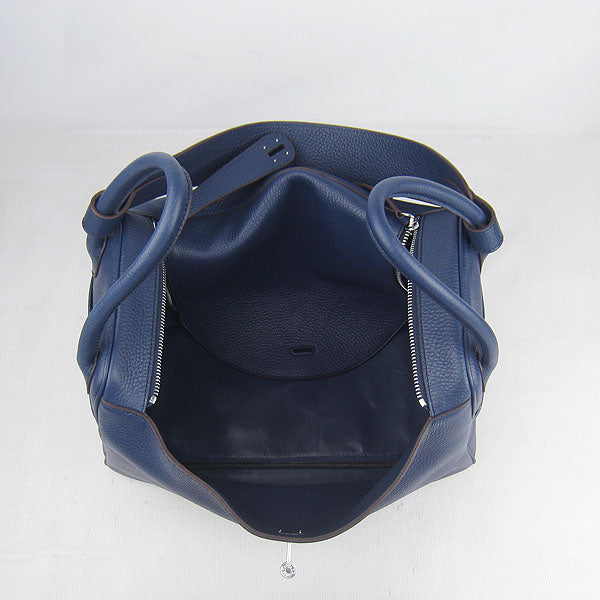 Luxury Hermes Lindy 6208 Ladies Lambskin Blue Handbag
