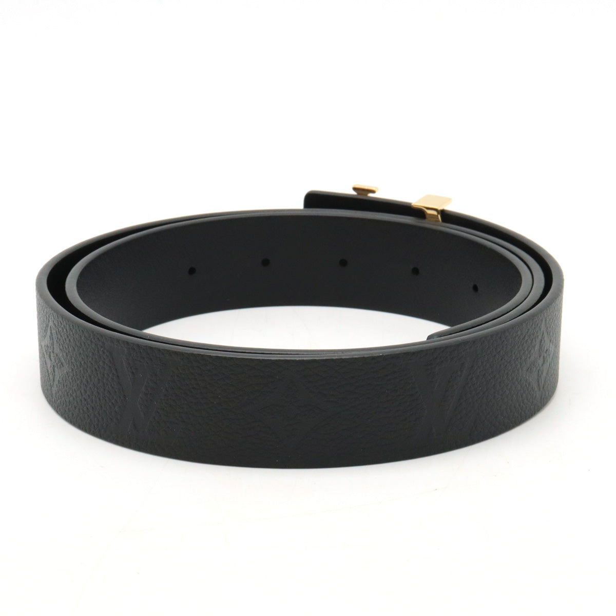 LOUIS VUITTON Louis Vuitton Monogram Emplant Belt LV iconic 30MM Reverseible Black Noneir Black #85 85/34 M0328V