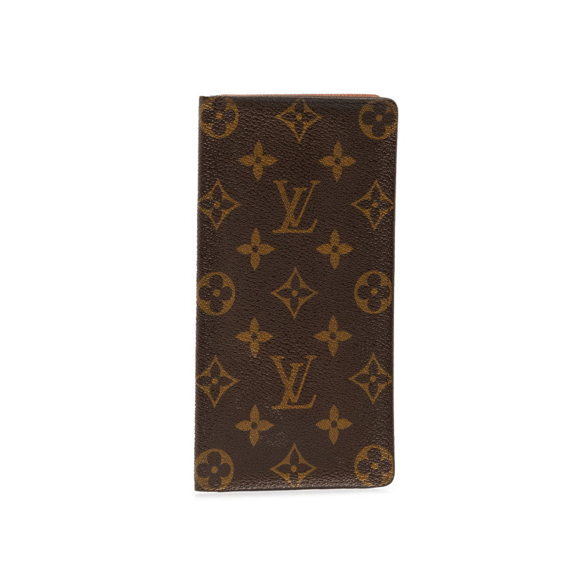 Louis Vuitton Monogram Portcourt Credit Long Wallet Long Wallet M60825 Brown PVC Leather  Louis Vuitton