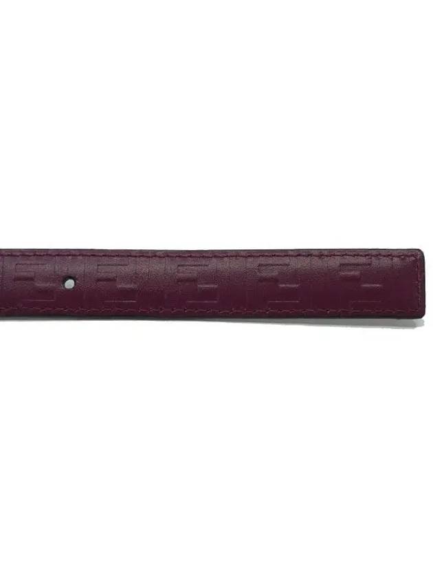 Luxury Fendi Diamond Reversible Leather Belt Brown