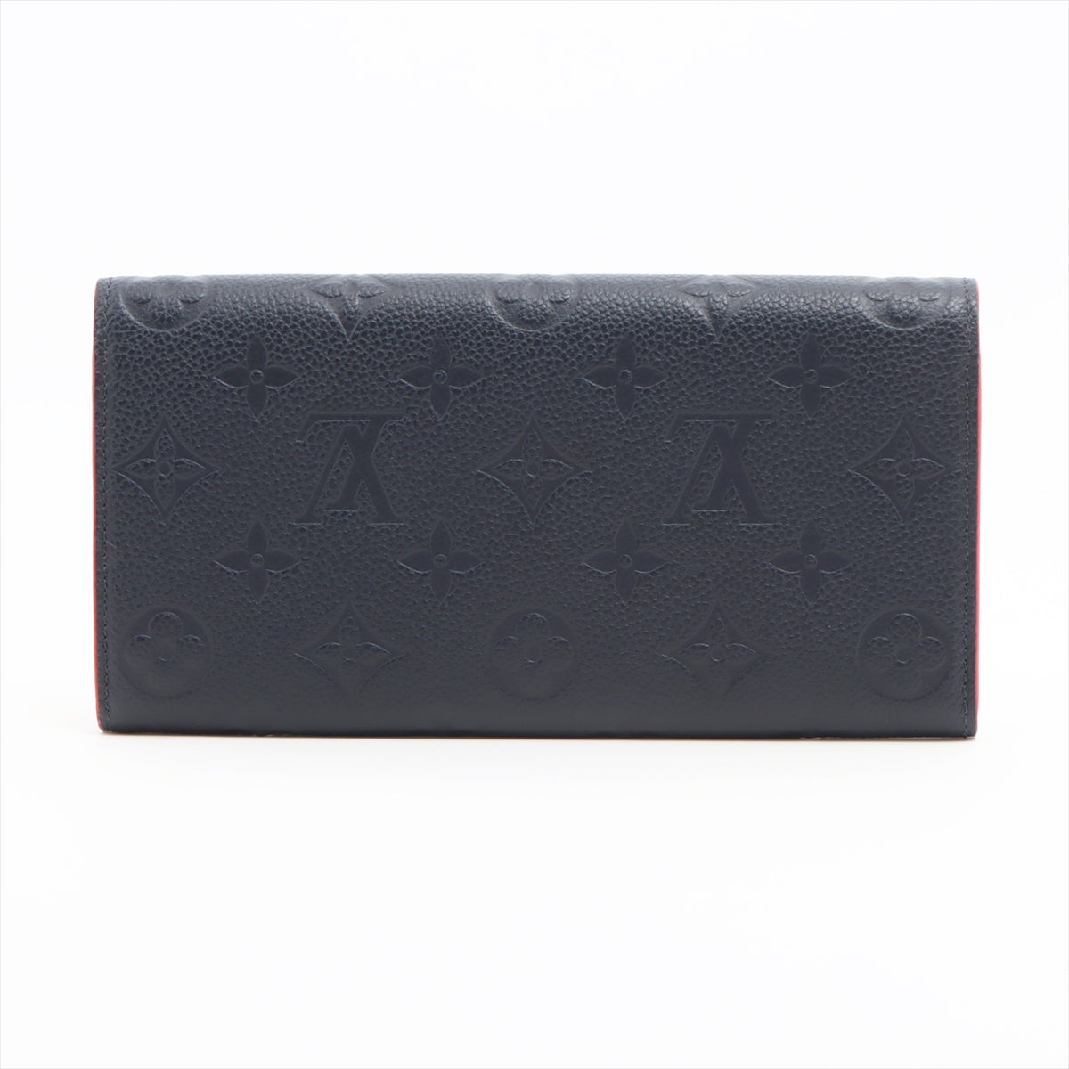 Louis Vuitton Monogram Emplant Portfolio Emily M69417 Marine Rouge Long  Reaction Wallet