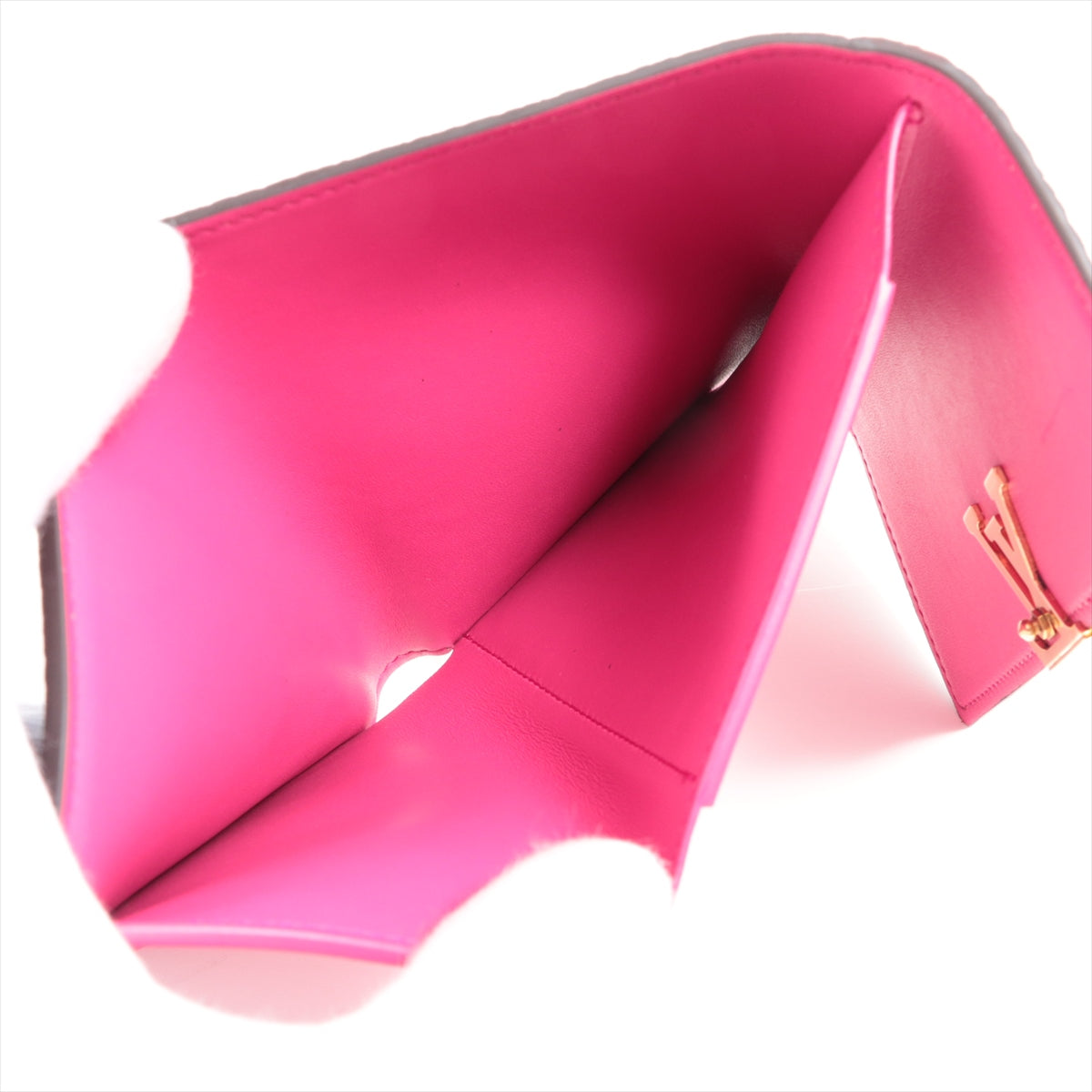 Louis Vuitton  Portfolio Capsine Compact M62157 Black x Pink Wallet