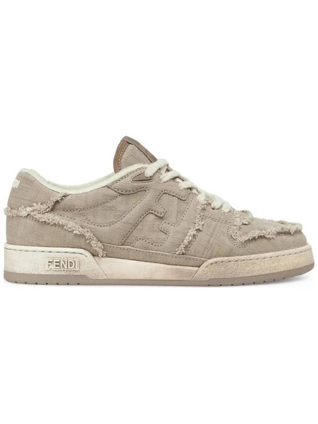 Luxury Fendi Match Low Top Sneakers Beige