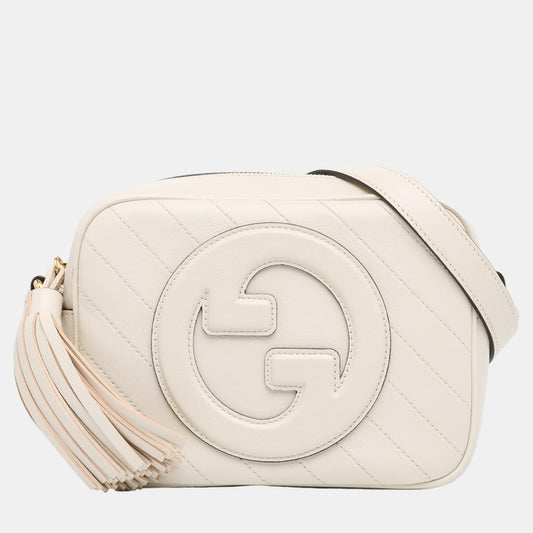 Luxury Gucci Trending 2025 White Small Blondie Crossbody Bag