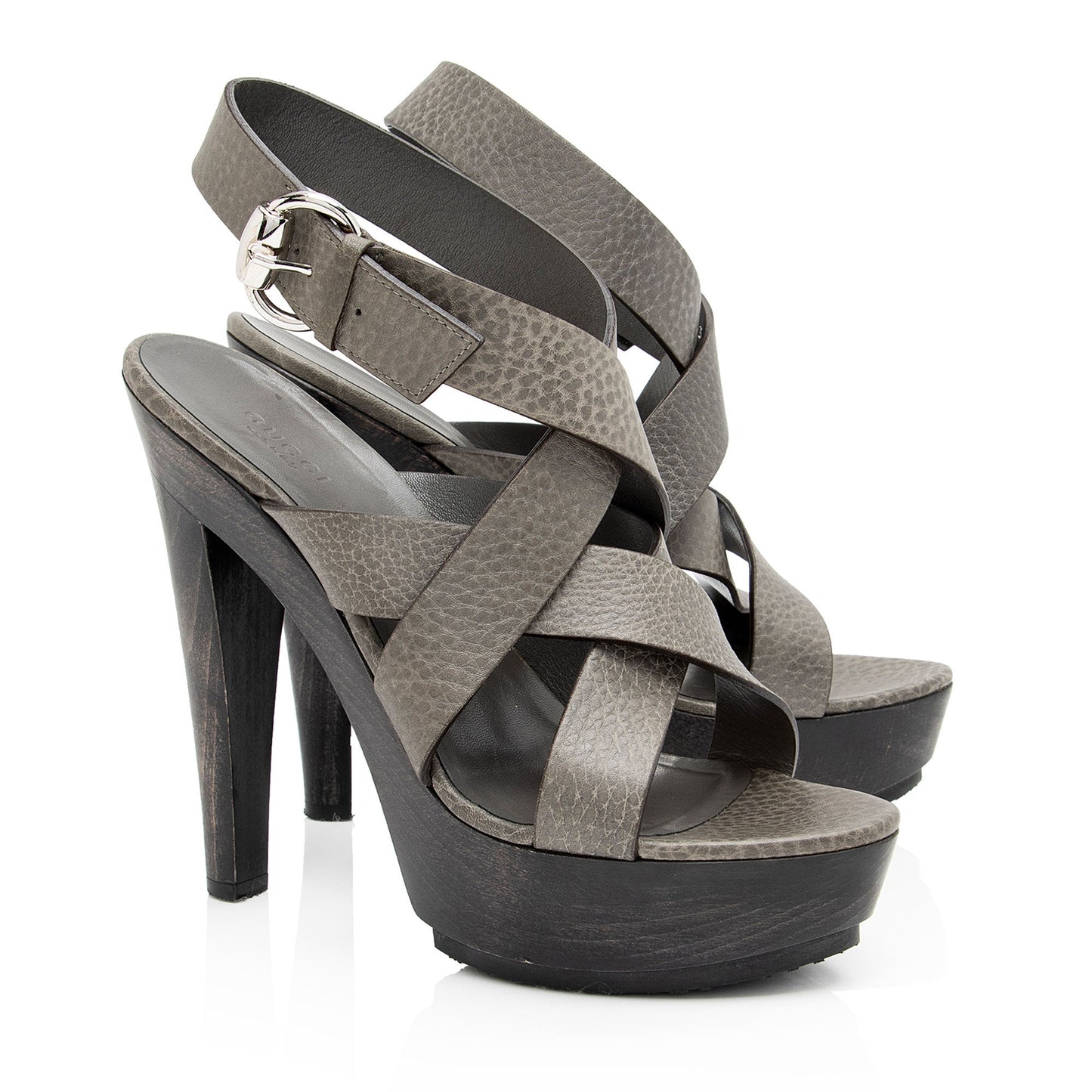 Gucci Leather Old Libeccio Platform Sandals