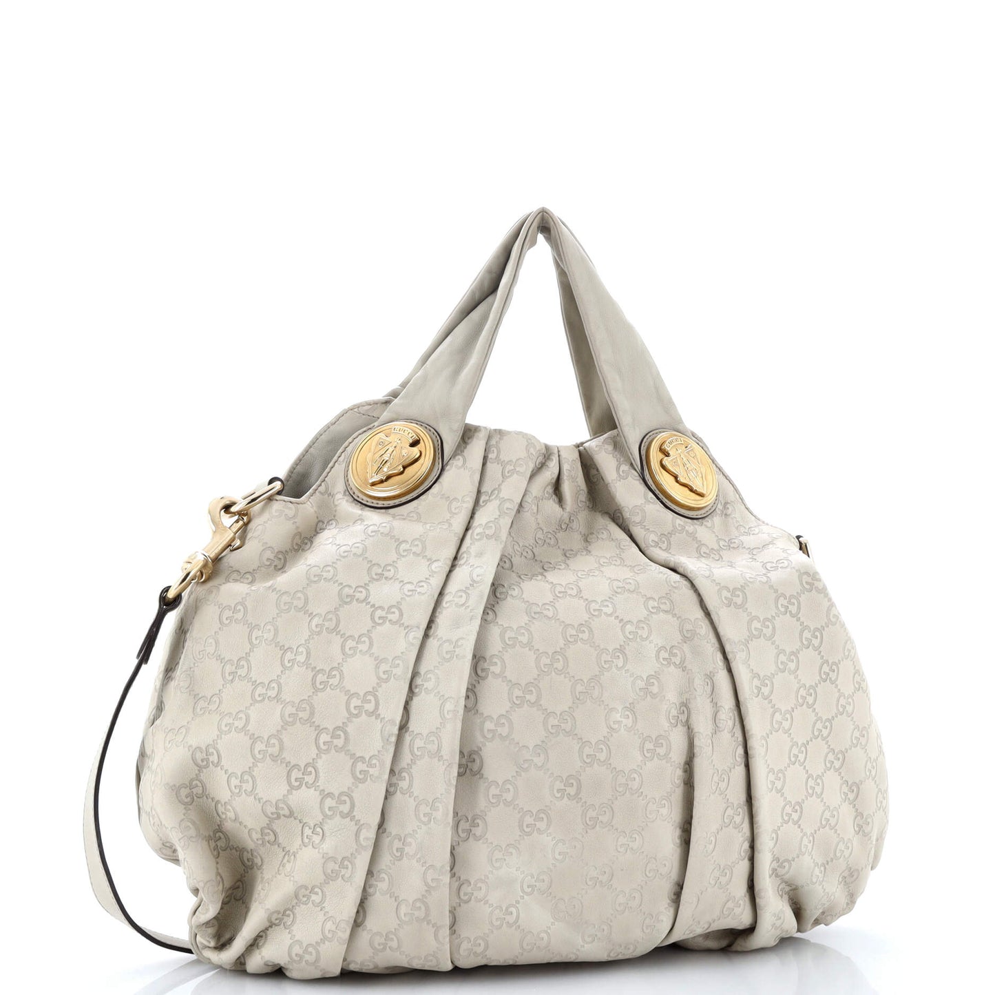 Hysteria Convertible Top Handle Bag Guccissima Leather Large