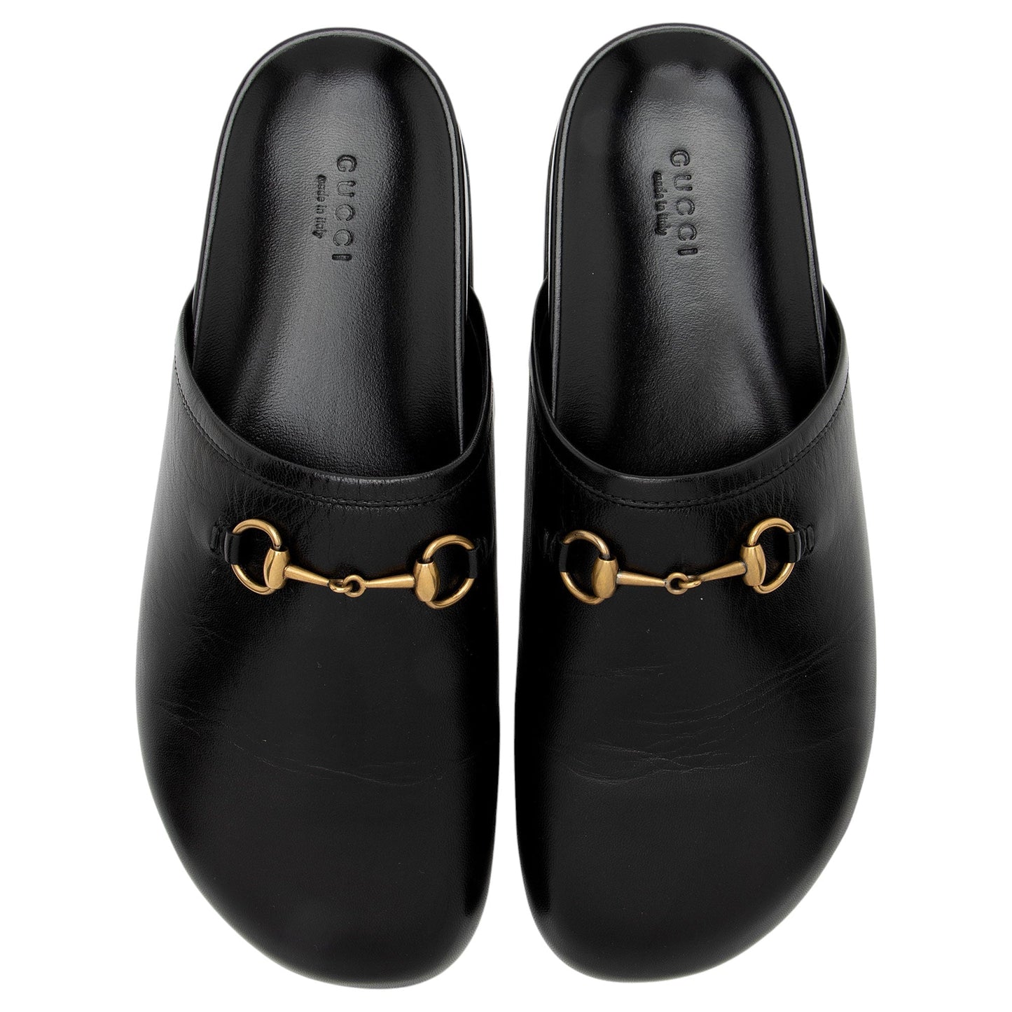 Gucci Leather Horsebit River Slippers