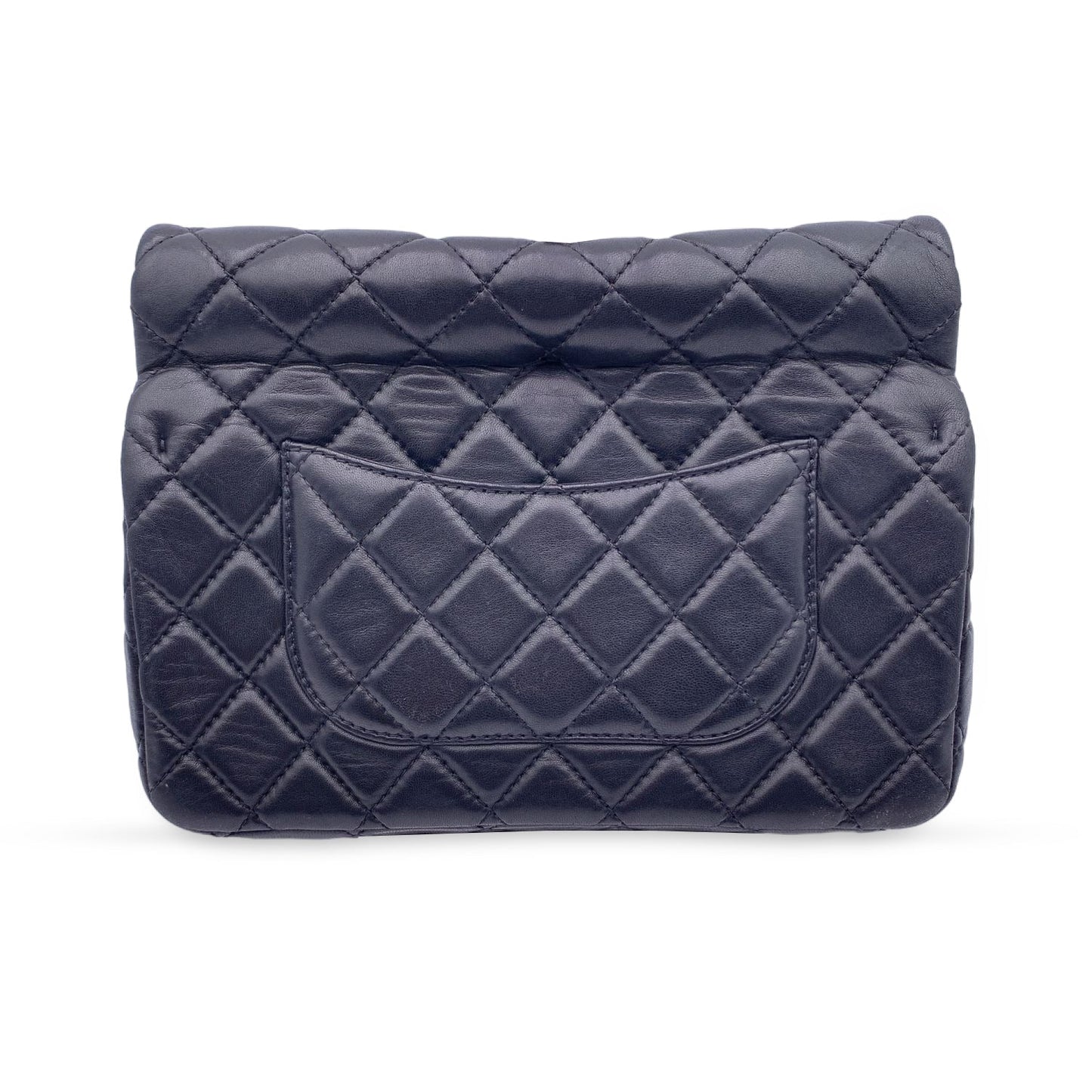 CHANEL Black Quilted Leather Reissue Roll 2.55 Clutch Bag