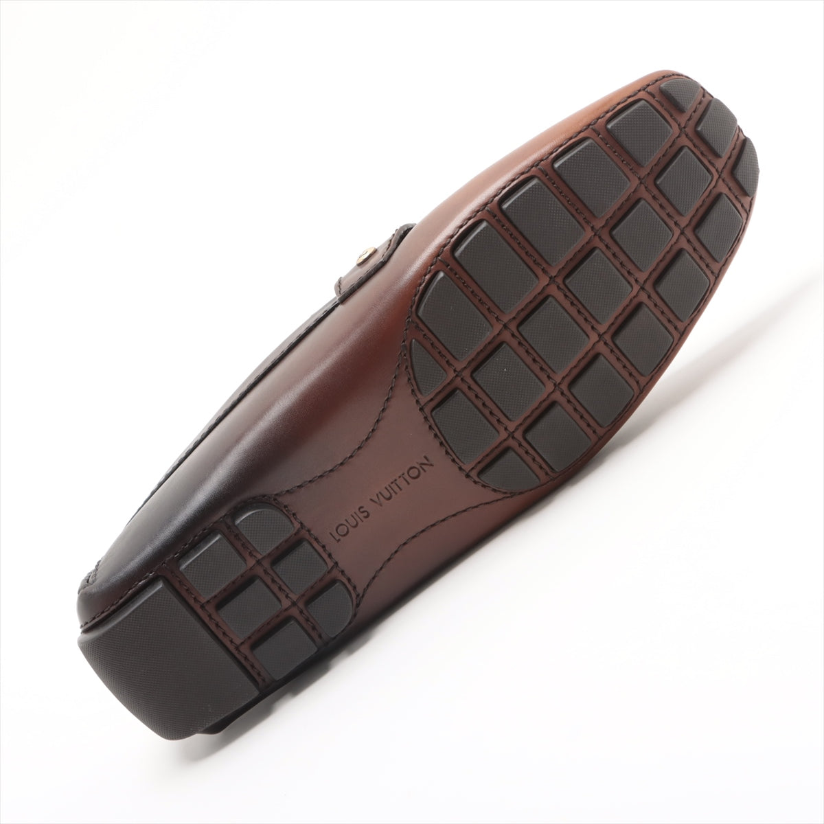 Louis Vuitton Monte Carlo 15 Years Leather Driving Shoes 8 Men Brown FA0125 LV Logo