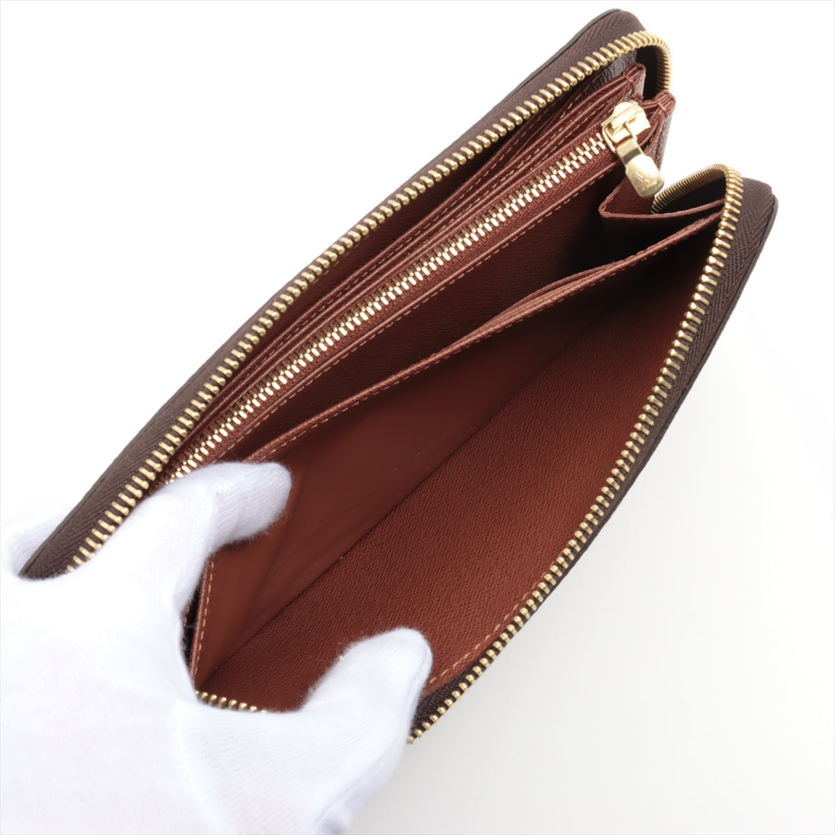Louis Vuitton Monogram Zippyr Wallet M42616 Brown Round Zipper Wallet