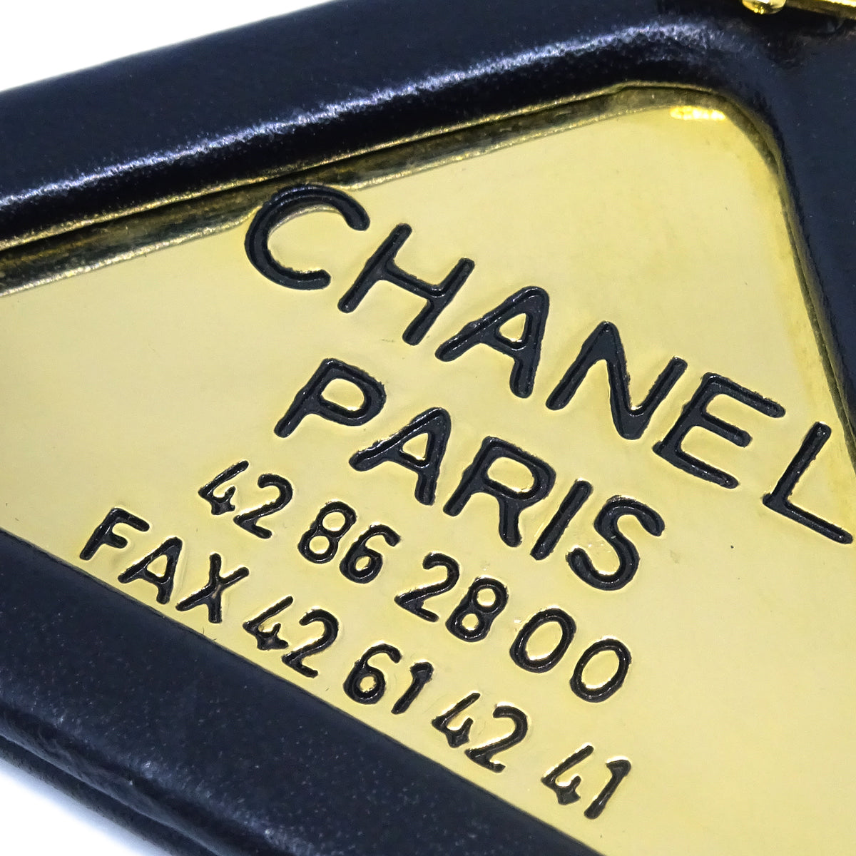 Chanel Gold Plate Key Chain Bag Charm 94P Small New