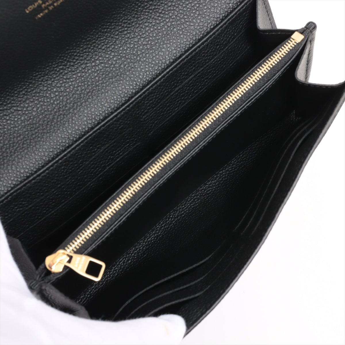 Louis Vuitton Bi-Color Monogram Implant Portefolio Sarah M80496 Noneir Long   Wallet