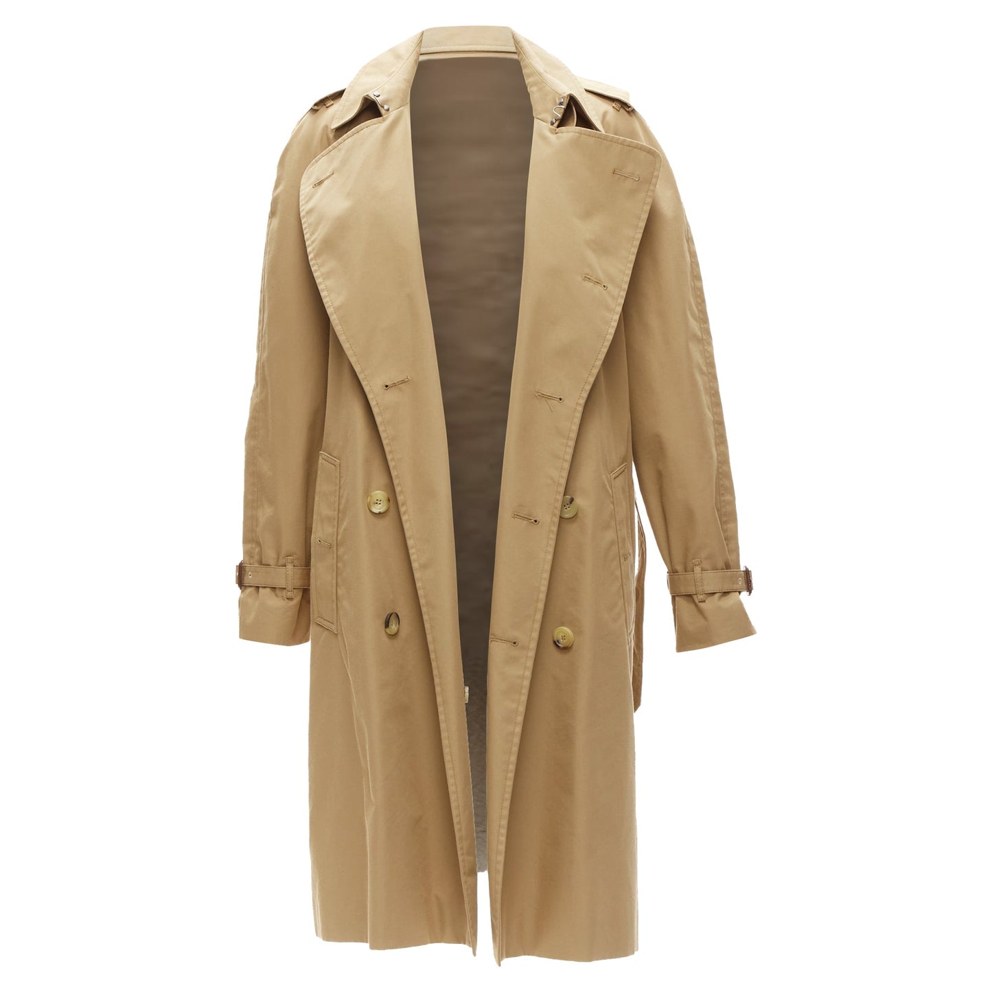 Gucci sequins tiger flower embroidery belted trench coat
