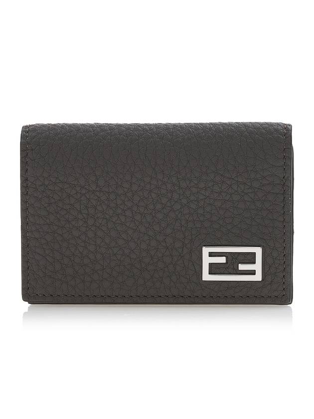 Luxury Fendi Baguette Card Wallet Grey