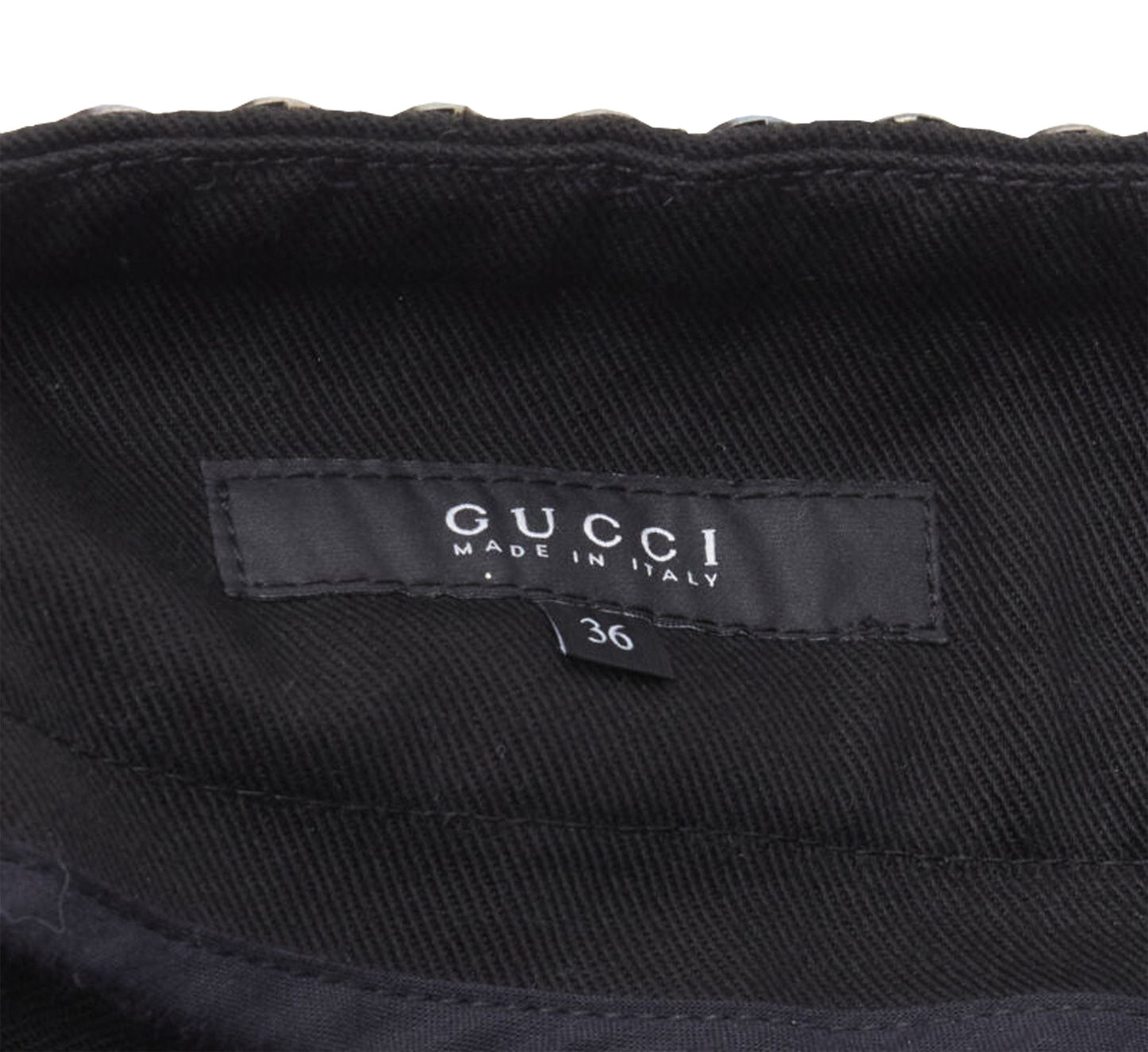 Gucci silver dome stud embellishment waist denim Jeans
