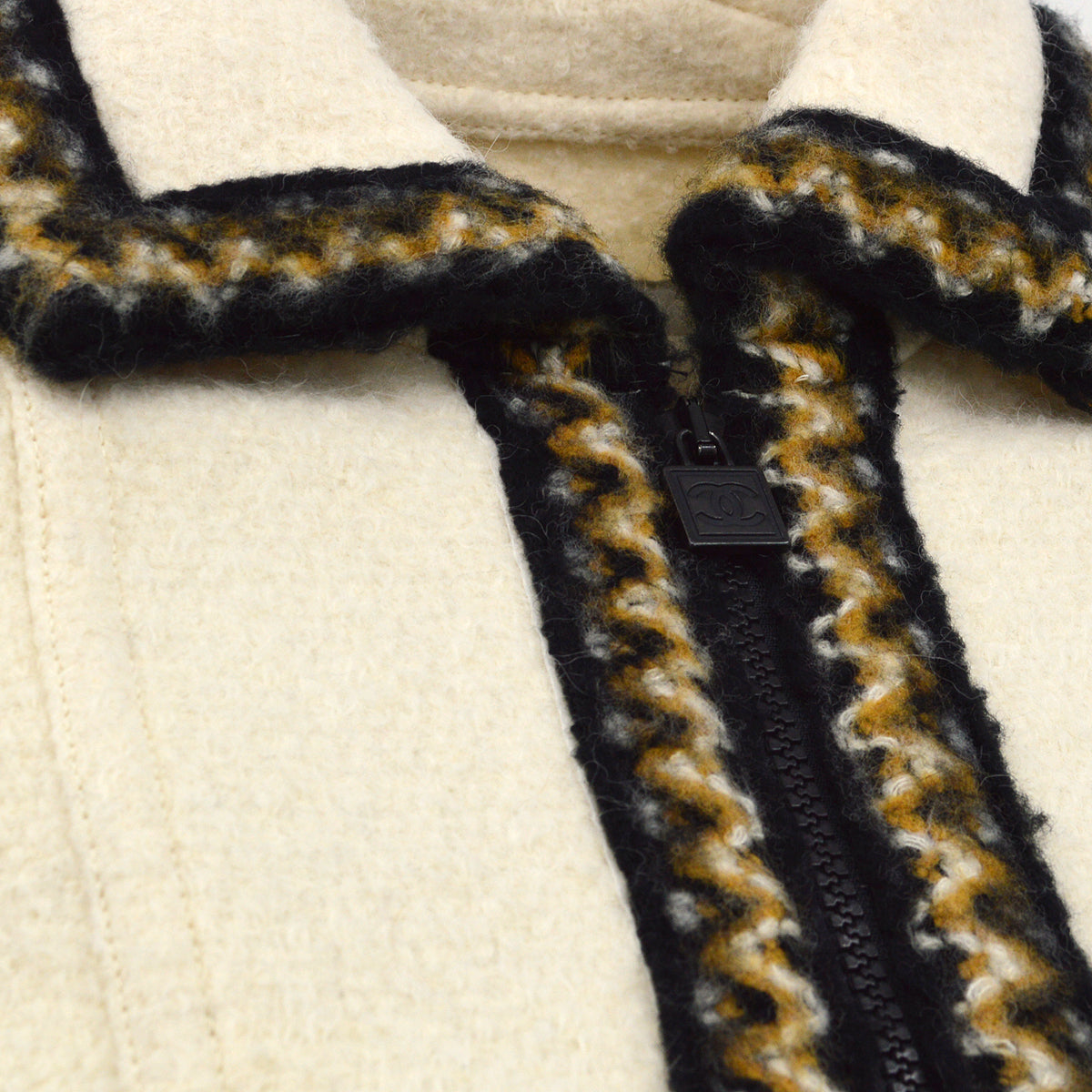 Chanel Sport Line Zip Up Jacket Ivory 96A #38