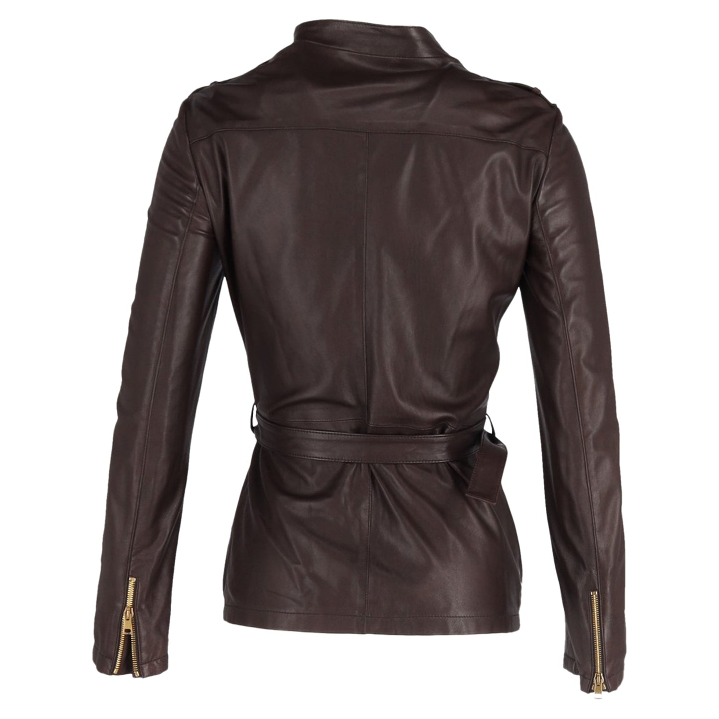 Gucci Biker Jacket in Brown Leather