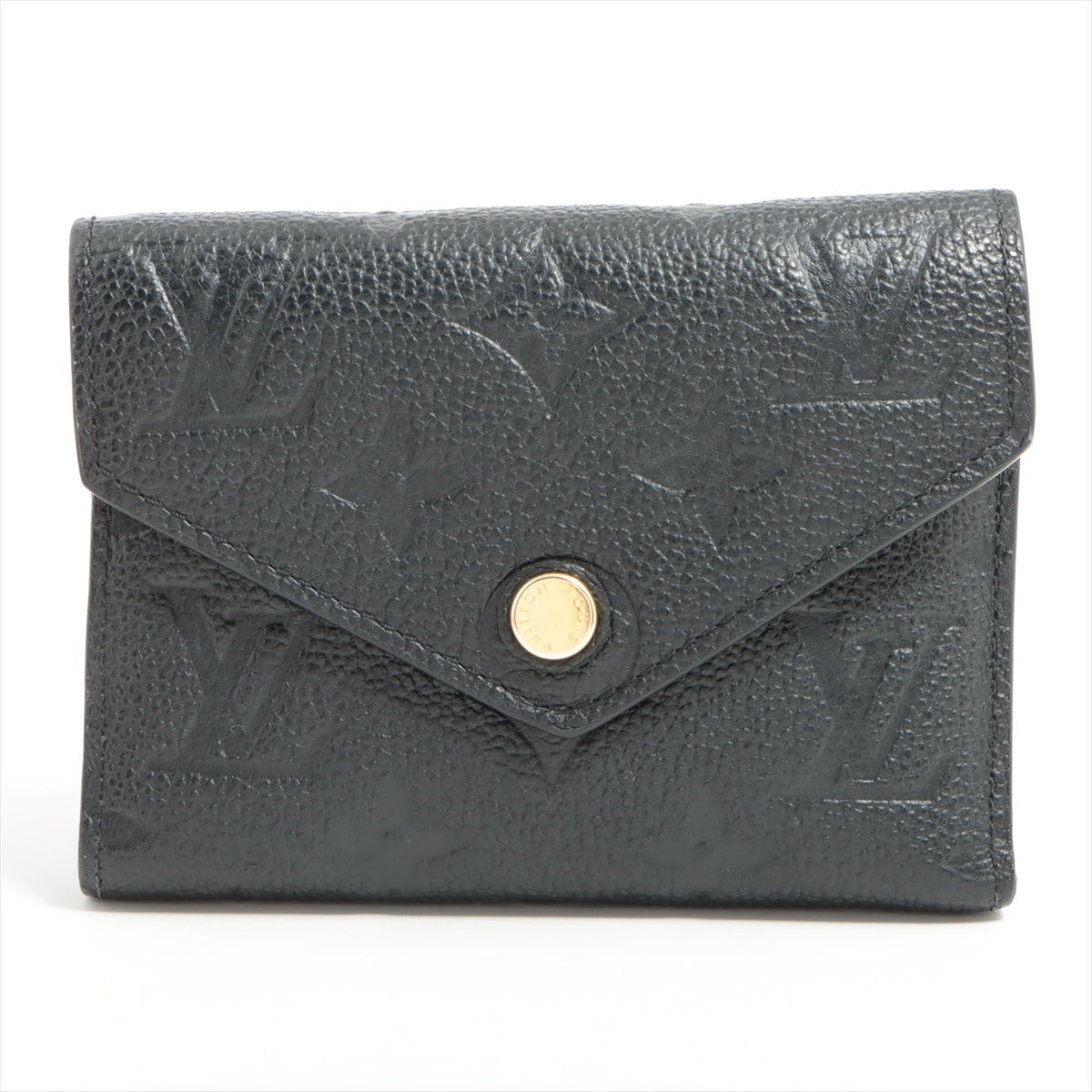 Louis Vuitton Monogram Emplant Portfolio Victoria M64060 Noneir Compact Wallet